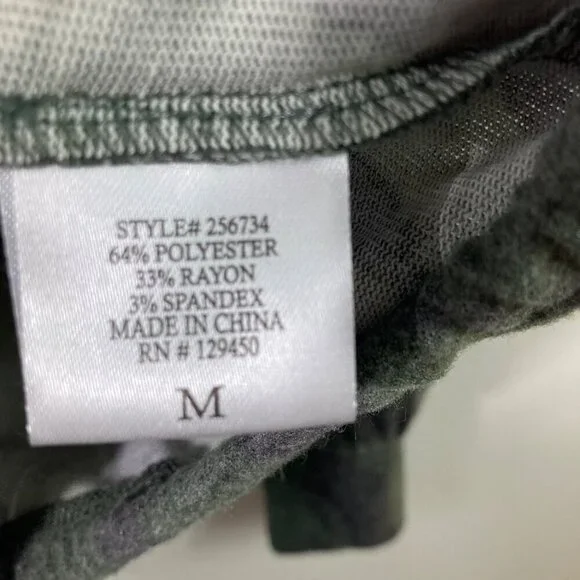 Womens Brushed Sweatshirt Tie Front Jungle Green Zebra M‎ NWT #1 - Picture 7 of 7